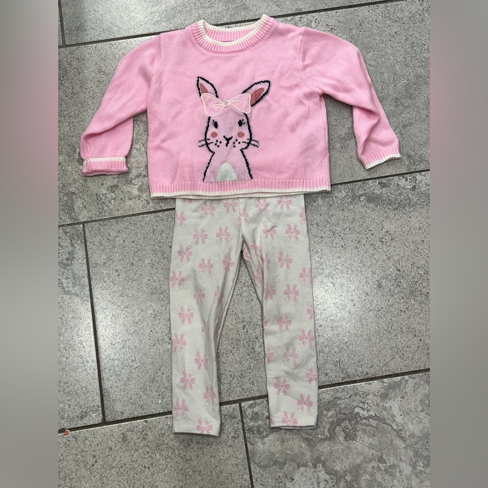 Matching Easter Sweater and Leggings